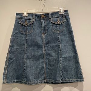 Baccini women’s a lined denim skirt size 8
